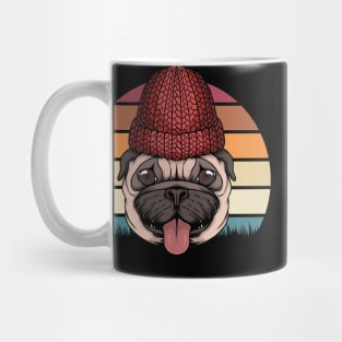 Cute pug dog retro Mug